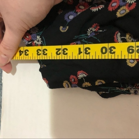 Elodie Floral Dress Medium Black Pink Mini Ruffle - Picture 7 of 8